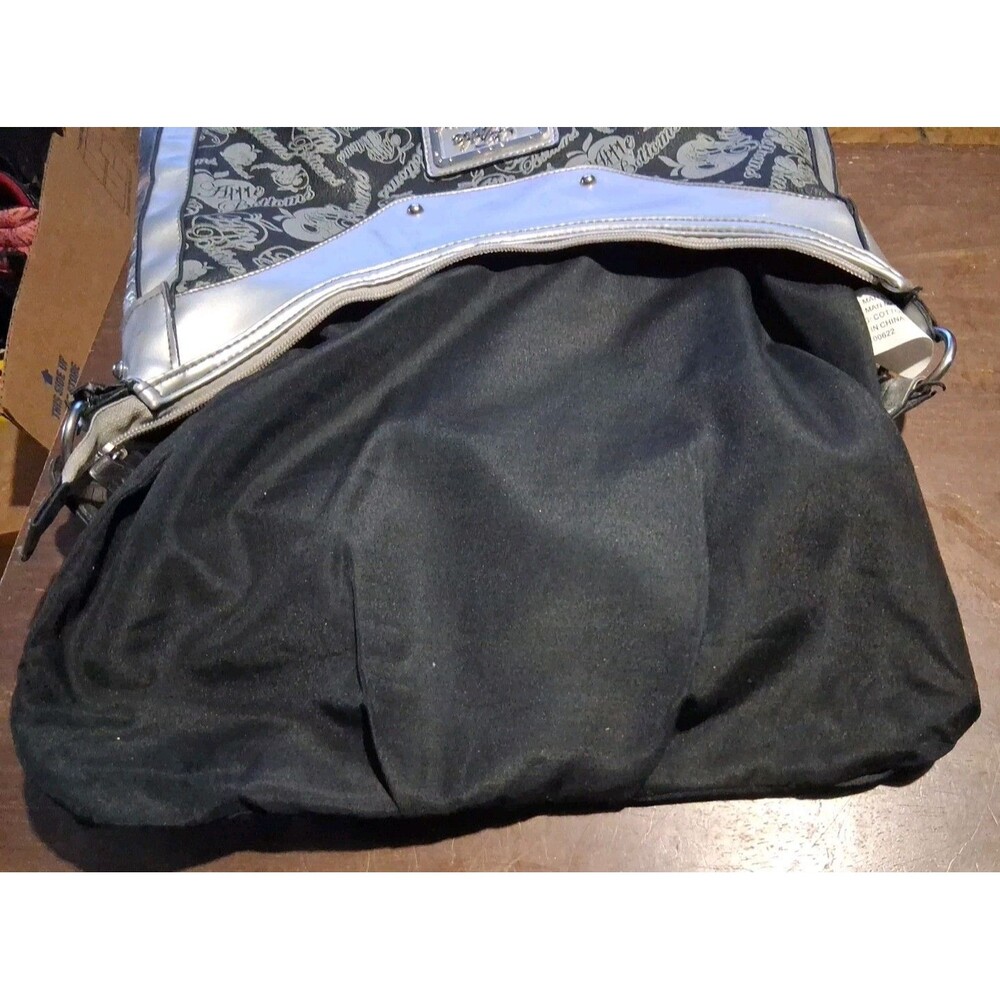 Vntg Apple Bottoms Hobo Satchel Rare Purse Silver Nelly's Brand - Picture 8 of 9